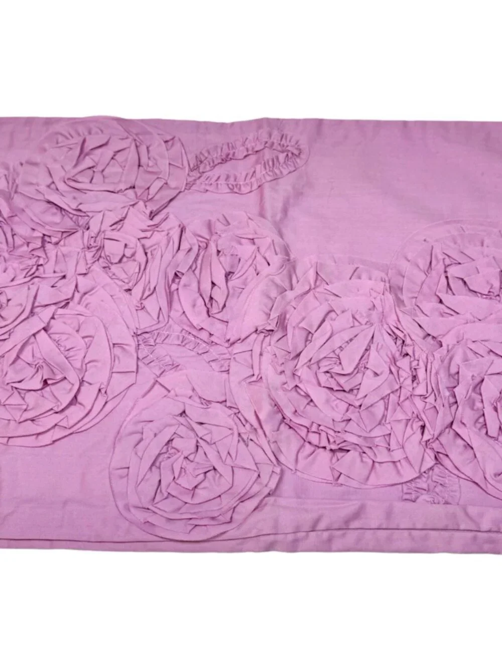 Pottery Barn PB Teen 3 D Flower Ruffle Throw Pillow Cover 2 PCs Set Decorative